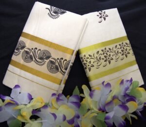 Elegant Kerala Kasavu Saree