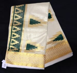 Ivory & Gold Tissue Silk Saree