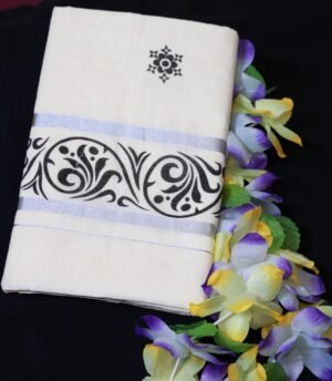 Elegant Off-White Cotton Saree