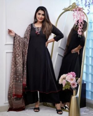 Elegant Pure Viscose Chanderi 3-Piece Set