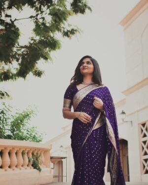 Viscose Georgette Saree With Running Blouse