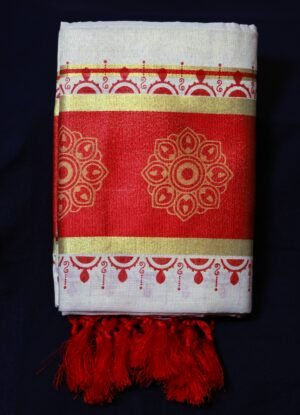 Elegant Kerala Tissue Set Mundum