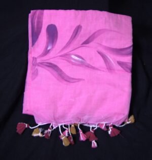 Hand-Painted Mul Cotton Saree