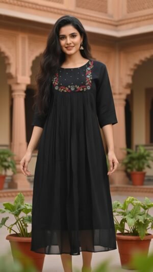 Premium Georgette Embroidered Kurti