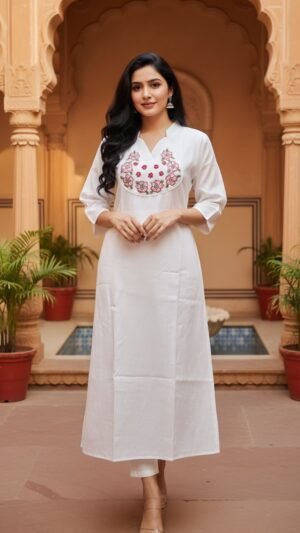 Elegant Vatican Cotton A-Line Kurti