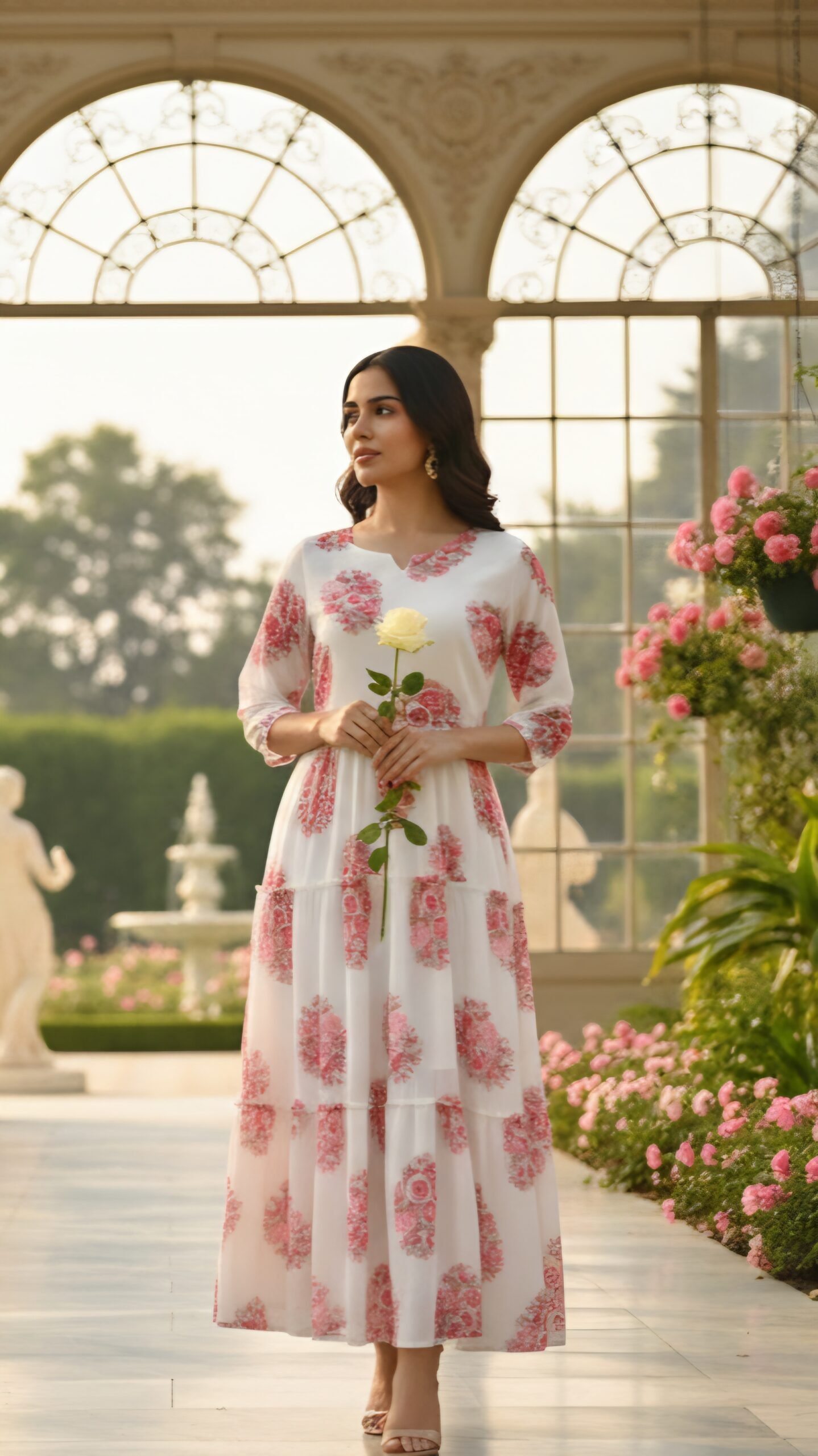 Breezy Bloom Tiered Georgette Frock