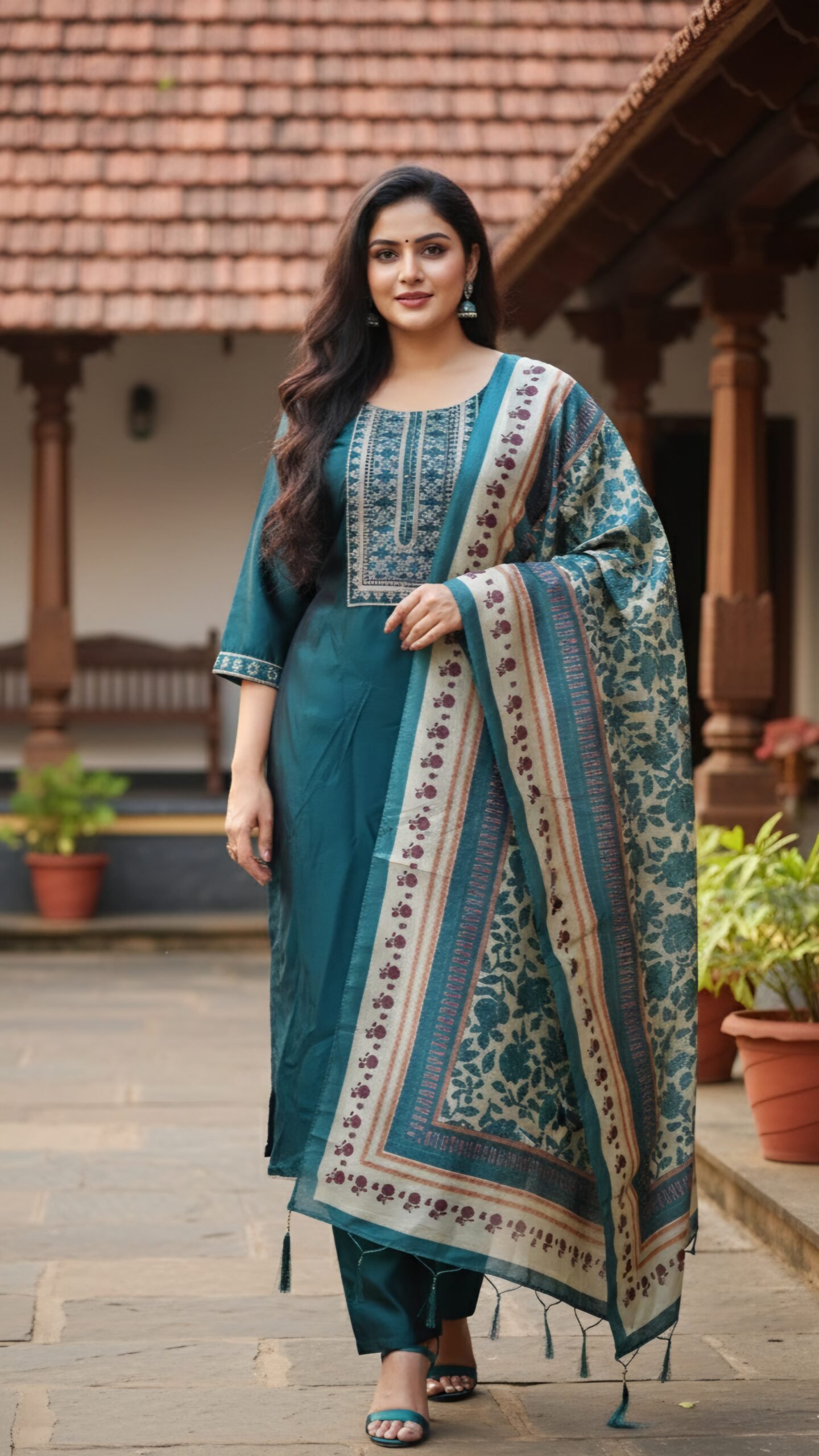 Roman Silk 3-Piece Ethnic Set - Image 3