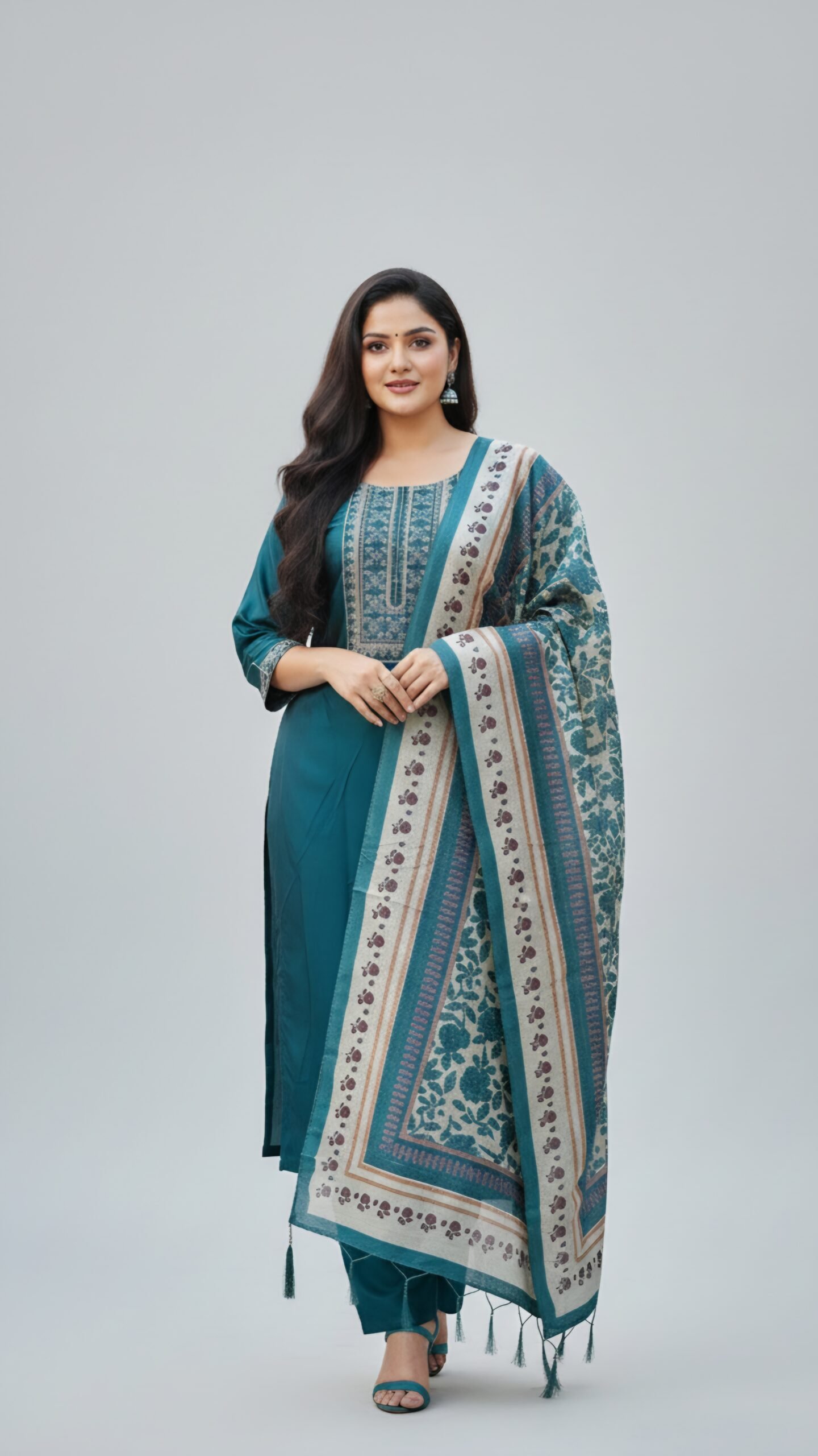 Roman Silk 3-Piece Ethnic Set - Image 4