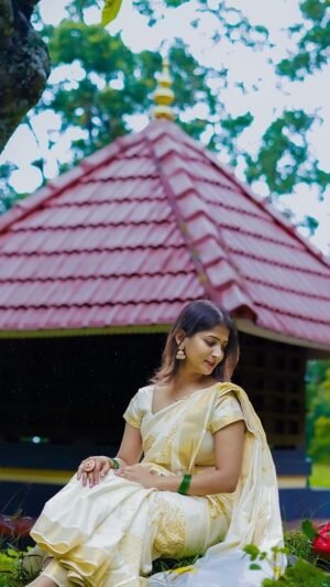 Nelkathir Design Kerala Cotton Saree