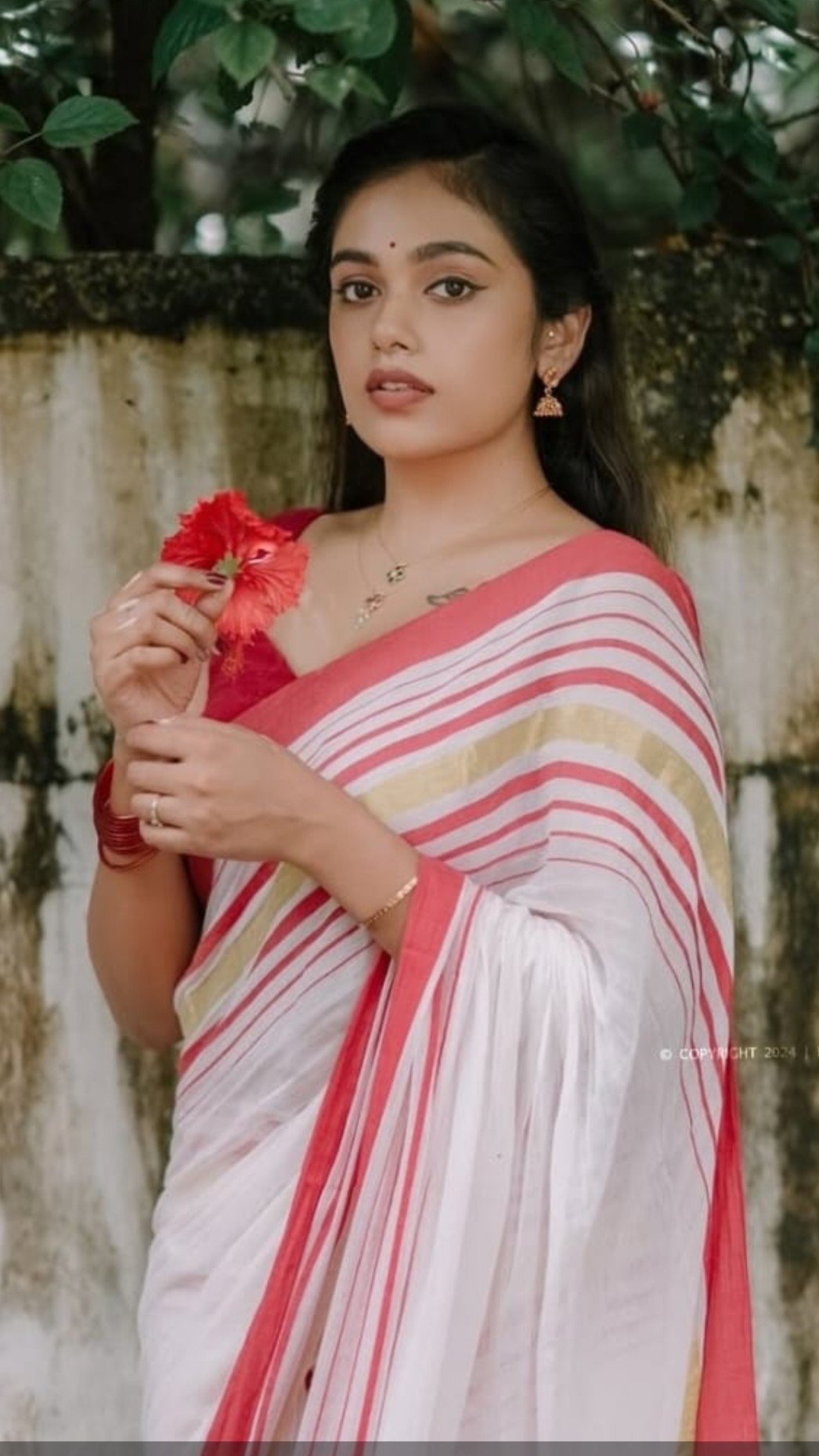 Soft Mul-Mul Cotton Saree with Tassels