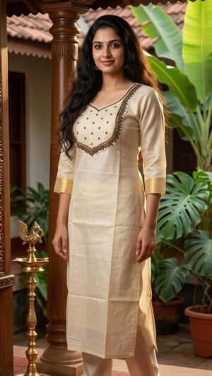 Tissue 2-Piece Kurti Pant Set