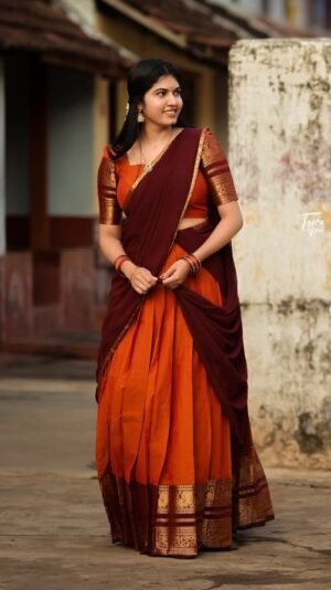 Premium Kanchi Cotton Dhavani / Half Saree Set